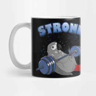 Stronk African grey parrot Fitness Birb Workout Mug